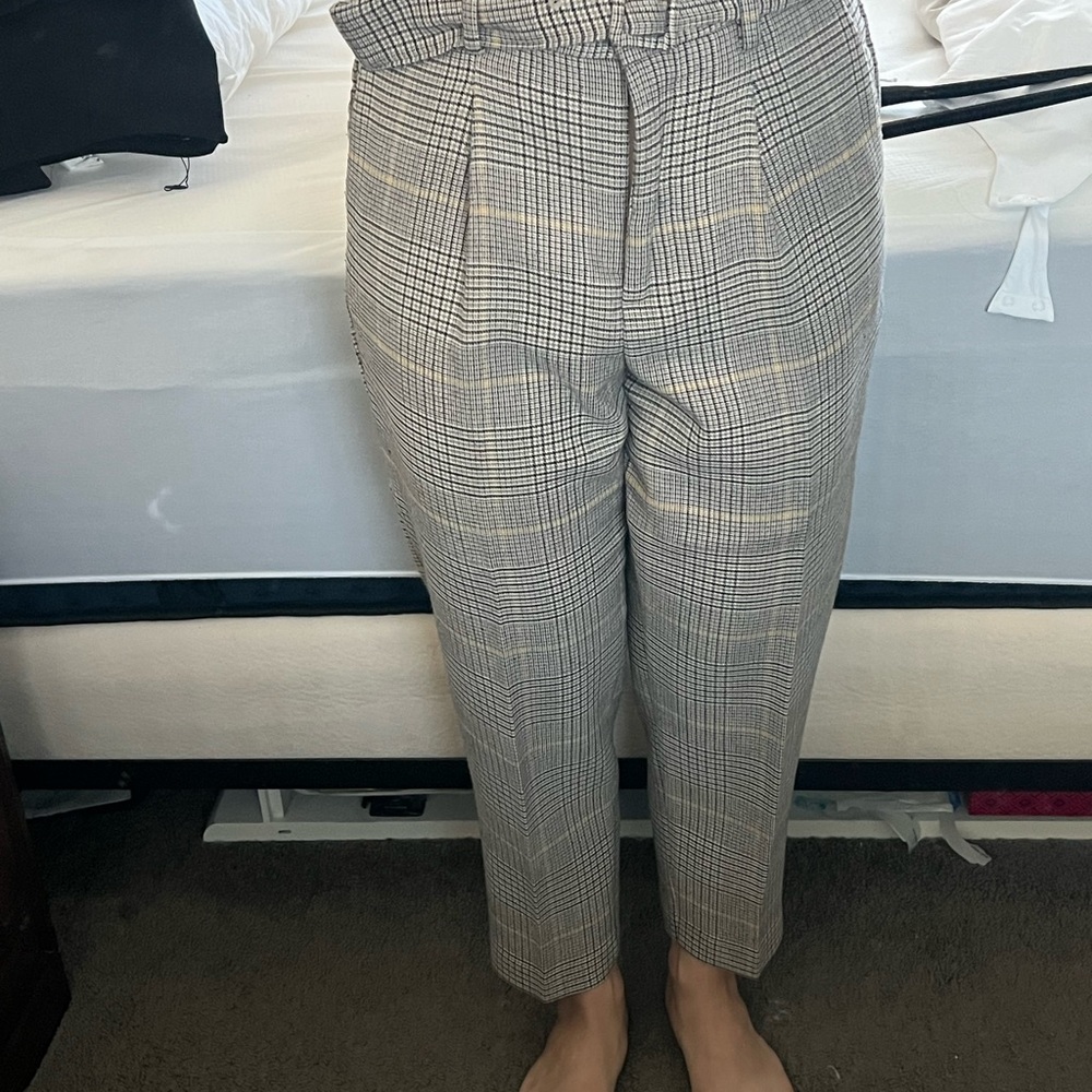 Ann Taylor Black and White Dress Pants Tailored Fit